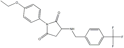 1-(4-ethoxyphenyl)-3-{[4-(trifluoromethyl)benzyl]amino}-2,5-pyrrolidinedione 结构式