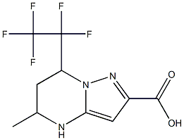 5-methyl-7-(1,1,2,2,2-pentafluoroethyl)-4,5,6,7-tetrahydropyrazolo[1,5-a]pyrimidine-2-carboxylic acid 结构式