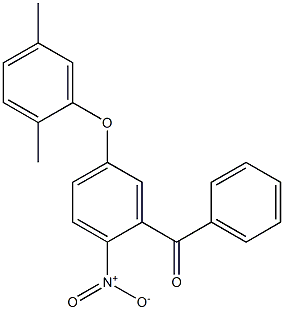 {5-(2,5-dimethylphenoxy)-2-nitrophenyl}(phenyl)methanone 结构式