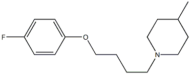 1-[4-(4-fluorophenoxy)butyl]-4-methylpiperidine 结构式