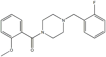 1-(2-fluorobenzyl)-4-(2-methoxybenzoyl)piperazine 结构式