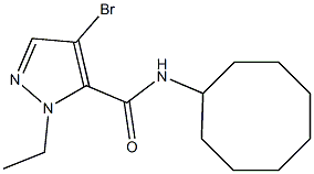 4-bromo-N-cyclooctyl-1-ethyl-1H-pyrazole-5-carboxamide 结构式