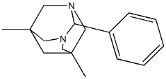 5,7-dimethyl-2-phenyl-1,3-diazatricyclo[3.3.1.1~3,7~]decane 结构式