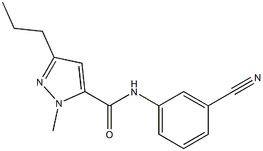 N-(3-cyanophenyl)-1-methyl-3-propyl-1H-pyrazole-5-carboxamide 结构式
