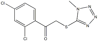 1-(2,4-dichlorophenyl)-2-[(1-methyl-1H-tetraazol-5-yl)sulfanyl]ethanone 结构式
