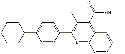 2-(4-cyclohexylphenyl)-3,6-dimethyl-4-quinolinecarboxylic acid 结构式