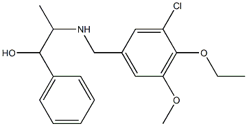 2-[(3-chloro-4-ethoxy-5-methoxybenzyl)amino]-1-phenyl-1-propanol 结构式