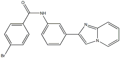 4-bromo-N-(3-imidazo[1,2-a]pyridin-2-ylphenyl)benzamide 结构式