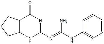 N''-(4-oxo-4,5,6,7-tetrahydro-1H-cyclopenta[d]pyrimidin-2-yl)-N-phenylguanidine 结构式