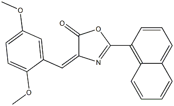 4-(2,5-dimethoxybenzylidene)-2-(1-naphthyl)-1,3-oxazol-5(4H)-one 结构式