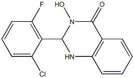 2-(2-chloro-6-fluorophenyl)-3-hydroxy-2,3-dihydro-4(1H)-quinazolinone 结构式