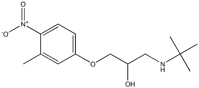 1-(tert-butylamino)-3-{4-nitro-3-methylphenoxy}-2-propanol 结构式