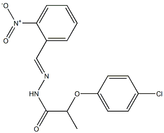2-(4-chlorophenoxy)-N'-{2-nitrobenzylidene}propanohydrazide 结构式