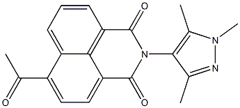 6-acetyl-2-(1,3,5-trimethyl-1H-pyrazol-4-yl)-1H-benzo[de]isoquinoline-1,3(2H)-dione 结构式
