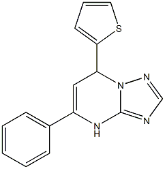 5-phenyl-7-(2-thienyl)-4,7-dihydro[1,2,4]triazolo[1,5-a]pyrimidine 结构式