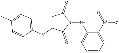 1-{2-nitroanilino}-3-[(4-methylphenyl)sulfanyl]-2,5-pyrrolidinedione 结构式