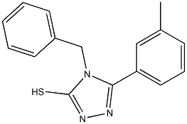 4-benzyl-5-(3-methylphenyl)-4H-1,2,4-triazol-3-yl hydrosulfide 结构式