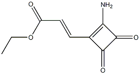 ethyl 3-(2-amino-3,4-dioxo-1-cyclobuten-1-yl)acrylate 结构式