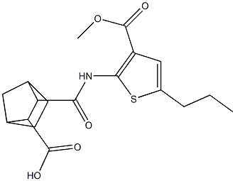 3-({[3-(methoxycarbonyl)-5-propylthien-2-yl]amino}carbonyl)bicyclo[2.2.1]heptane-2-carboxylic acid 结构式