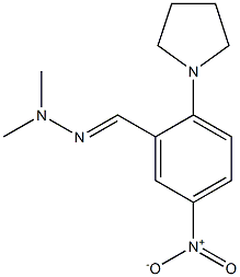 5-nitro-2-(1-pyrrolidinyl)benzaldehyde dimethylhydrazone 结构式