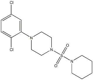 1-(2,5-dichlorophenyl)-4-(1-piperidinylsulfonyl)piperazine 结构式