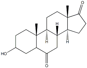 3-hydroxyandrostane-6,17-dione 结构式