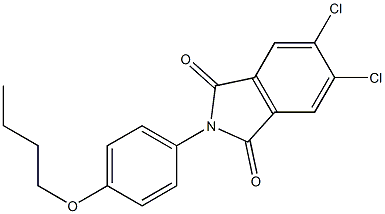 2-(4-butoxyphenyl)-5,6-dichloro-1H-isoindole-1,3(2H)-dione 结构式