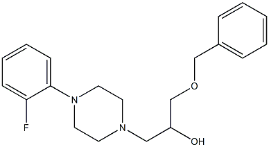 1-(benzyloxy)-3-[4-(2-fluorophenyl)-1-piperazinyl]-2-propanol 结构式