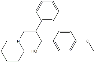 1-(4-ethoxyphenyl)-2-phenyl-3-(1-piperidinyl)-1-propanol 结构式