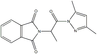 2-[2-(3,5-dimethyl-1H-pyrazol-1-yl)-1-methyl-2-oxoethyl]-1H-isoindole-1,3(2H)-dione 结构式