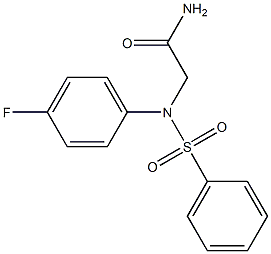2-[4-fluoro(phenylsulfonyl)anilino]acetamide 结构式