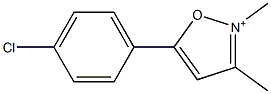 5-(4-chlorophenyl)-2,3-dimethylisoxazol-2-ium 结构式