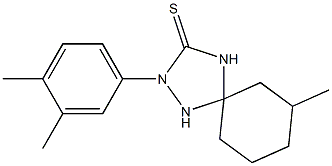 2-(3,4-dimethylphenyl)-7-methyl-1,2,4-triazaspiro[4.5]decane-3-thione 结构式