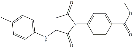 methyl 4-[2,5-dioxo-3-(4-toluidino)-1-pyrrolidinyl]benzoate 结构式