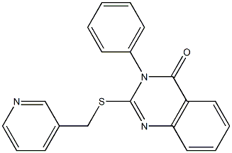 3-phenyl-2-[(3-pyridinylmethyl)sulfanyl]-4(3H)-quinazolinone 结构式