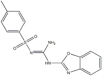 N-[amino(1,3-benzoxazol-2-ylamino)methylene]-4-methylbenzenesulfonamide 结构式