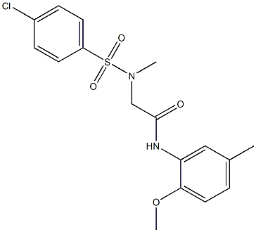 2-[[(4-chlorophenyl)sulfonyl](methyl)amino]-N-(2-methoxy-5-methylphenyl)acetamide 结构式