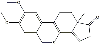 7,8-dimethoxy-11a-methyl-2,10,11,11a-tetrahydrobenzo[c]cyclopenta[h]thiochromen-1(5H)-one 结构式