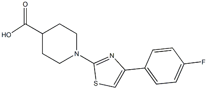 1-[4-(4-fluorophenyl)-1,3-thiazol-2-yl]-4-piperidinecarboxylic acid 结构式