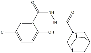 N'-(5-chloro-2-hydroxybenzoyl)-1-adamantanecarbohydrazide 结构式