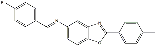 N-(4-bromobenzylidene)-N-[2-(4-methylphenyl)-1,3-benzoxazol-5-yl]amine 结构式