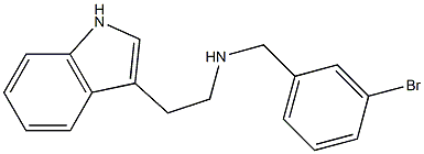 N-[(3-bromophenyl)methyl]-2-(1H-indol-3-yl)ethanamine 结构式