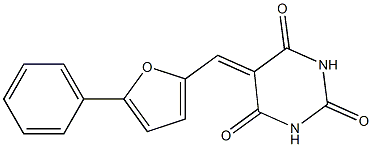 5-[(5-phenyl-2-furyl)methylene]-2,4,6(1H,3H,5H)-pyrimidinetrione 结构式
