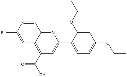 6-bromo-2-(2,4-diethoxyphenyl)-4-quinolinecarboxylic acid 结构式