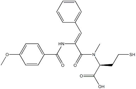 N-{2-[(4-methoxybenzoyl)amino]-3-phenylacryloyl}(methyl)homocysteine 结构式