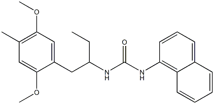 N-[1-(2,5-dimethoxy-4-methylbenzyl)propyl]-N'-(1-naphthyl)urea 结构式