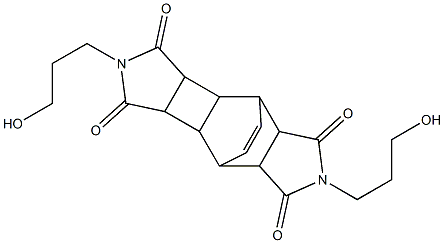 5,12-bis(3-hydroxypropyl)-5,12-diazapentacyclo[7.5.2.0~2,8~.0~3,7~.0~10,14~]hexadec-15-ene-4,6,11,13-tetrone 结构式
