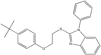 2-{[2-(4-tert-butylphenoxy)ethyl]sulfanyl}-1-phenyl-1H-benzimidazole 结构式