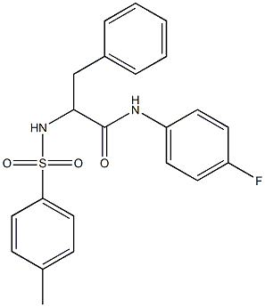 N-(4-fluorophenyl)-2-{[(4-methylphenyl)sulfonyl]amino}-3-phenylpropanamide 结构式