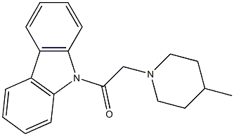 9-[(4-methyl-1-piperidinyl)acetyl]-9H-carbazole 结构式